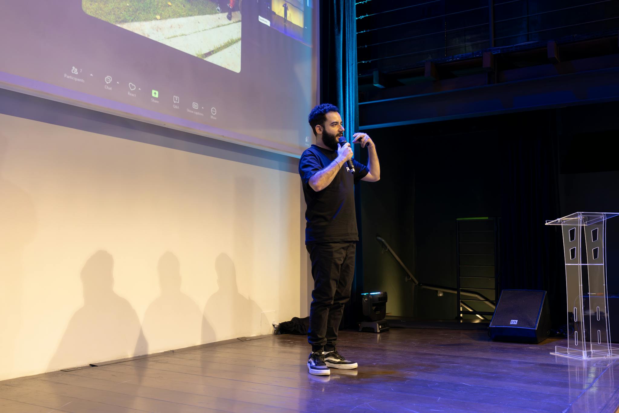 James Bleier Energetic speaker delivering a talk at a corporate event